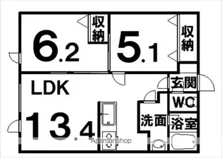 オルネ106A【3階】の間取り